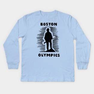 Defunct Boston Olympics Hockey 1941 Kids Long Sleeve T-Shirt